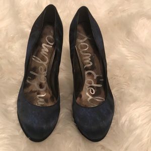 Blue high heel pump Sam Edelman